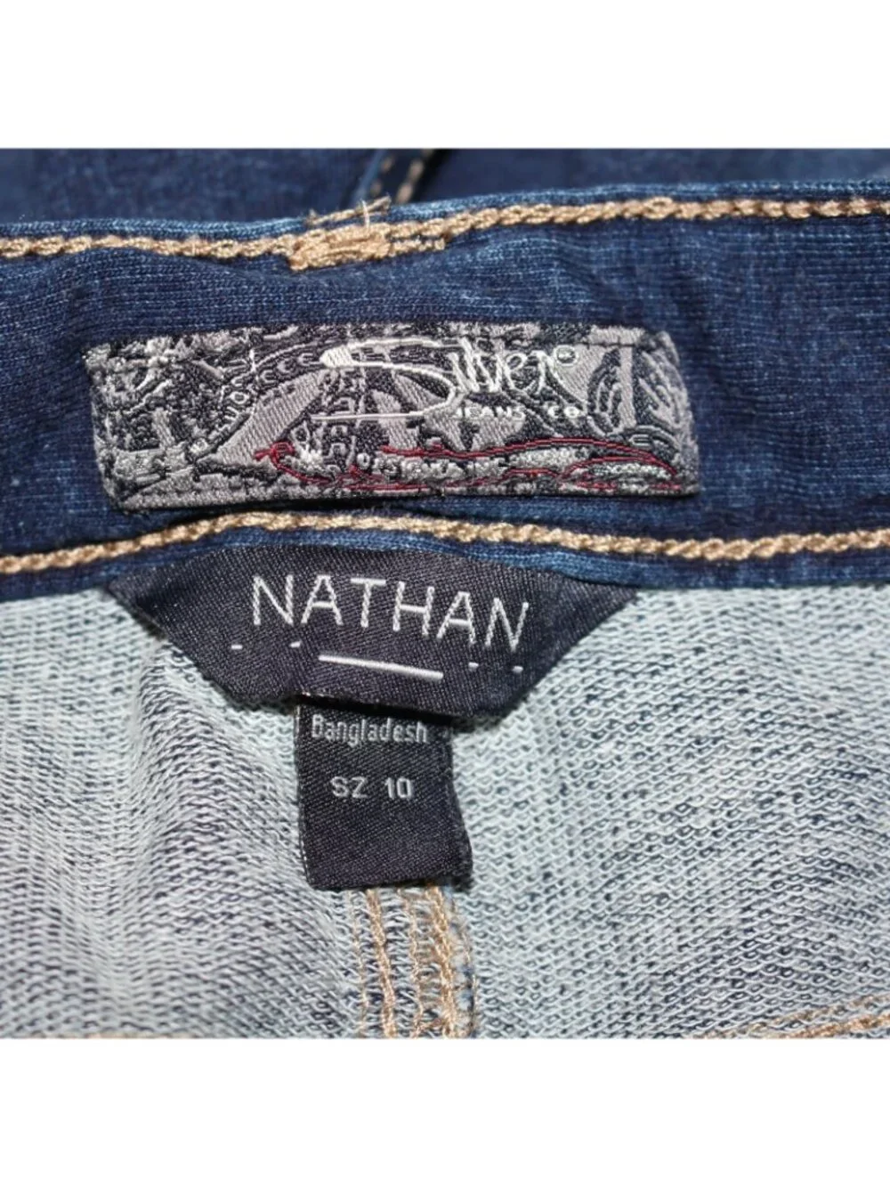 Silver Jeans Nathan Girl's Dark Navy Blue Stretch Denim Jean Pants in size 10